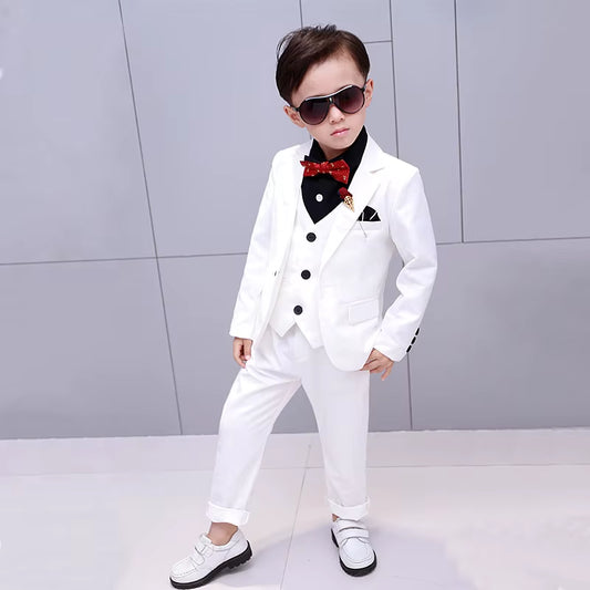 Wedding Suit for Boys Children Prince Stage Performance Formal Suit Birthday Flower Kid School Suit Ceremony Chorus Costume F158