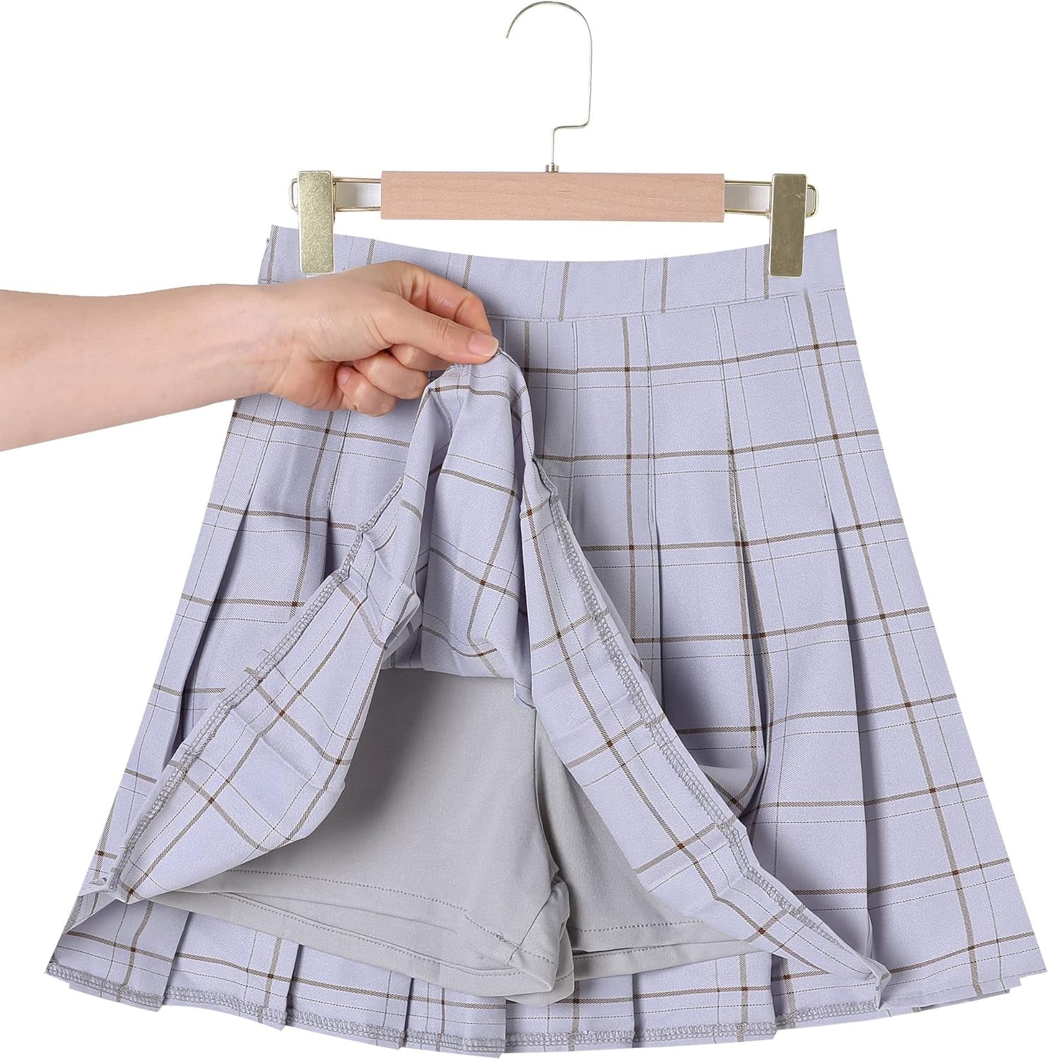 Women Girls Short High Waist Pleated Skater Tennis Skirt
