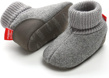 Baby Boy Girl Fleece Booties Newborn Cozy Winter Warm Socks Toddler Non-Slip Soft Sole Crib Shoes…