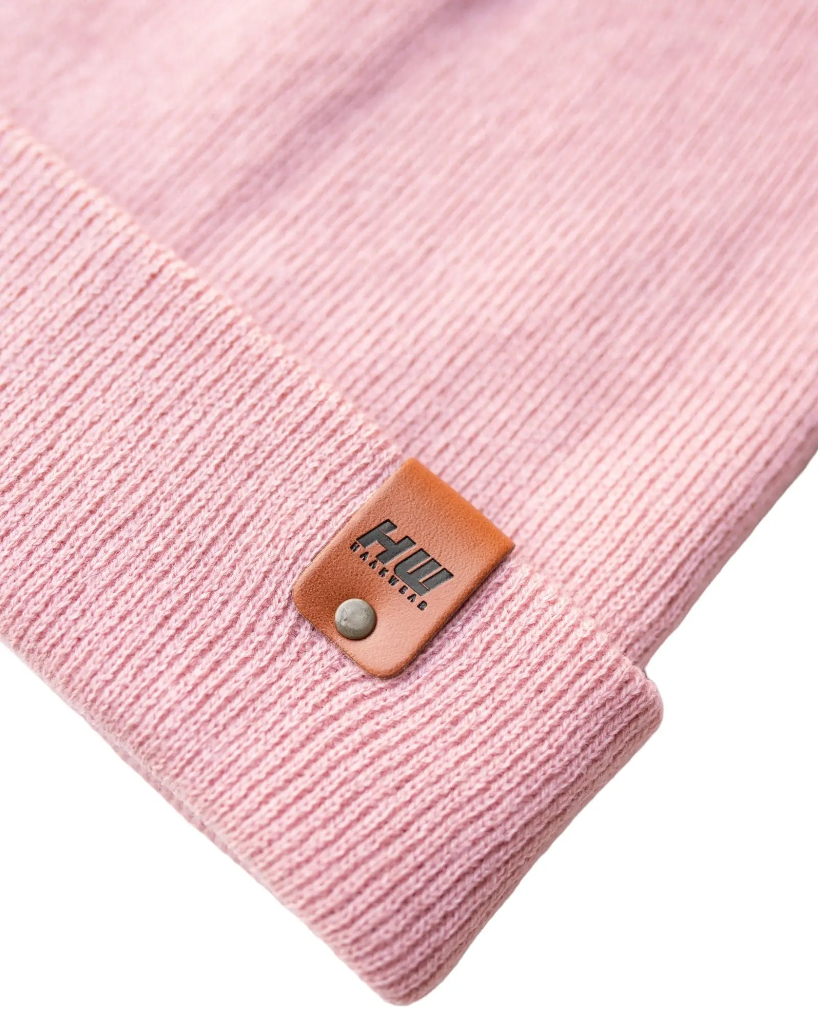 HAAKWEAR Knit Cuffed Classic Beanie / Hat - Pearl Pink, Made in USA