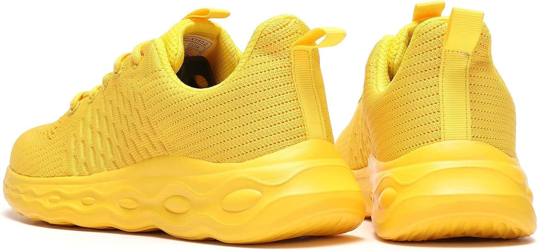 Women'S Running Shoes Walking Tennis Sneakers Ladies Work Casual Comfor Lightweight Non-Slip Gym Trainers Yellow