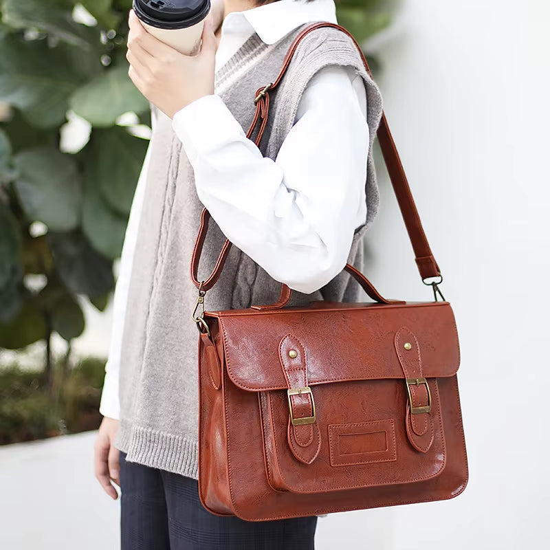 Korean Version Women Backpack 2023 New Multifunction Female Big Tote Bag PU Leather College Style Shoulder Bag Student Schoolbag