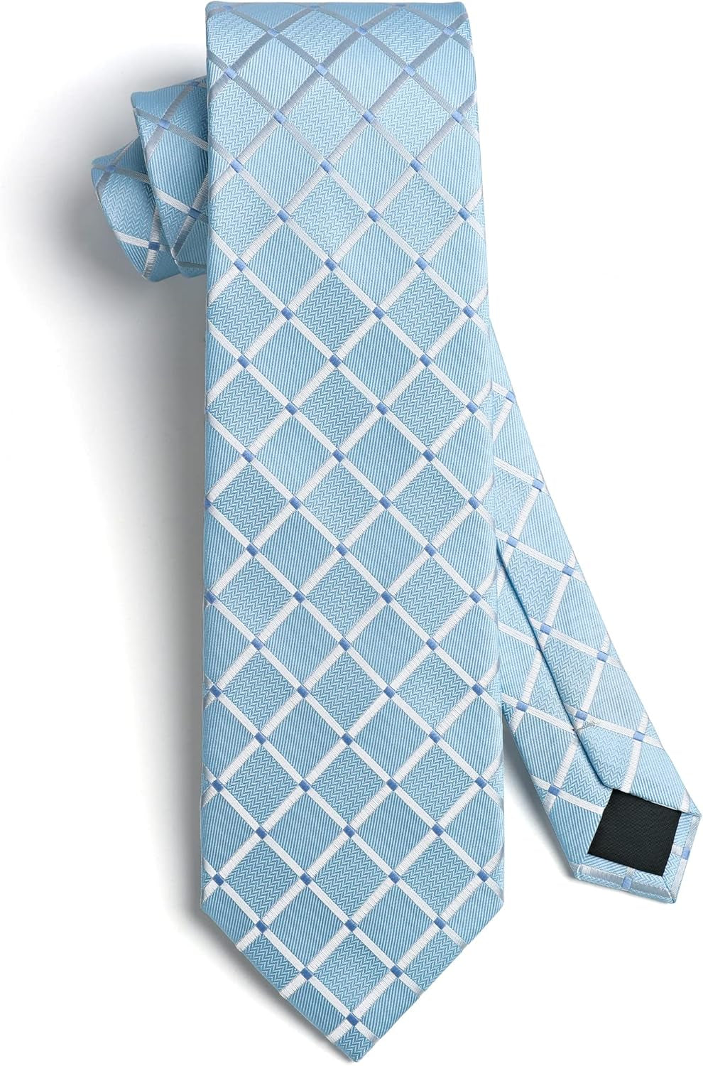 Plaid Checkered Tie Handkerchief Woven Classic Formal Men'S Necktie & Pocket Square Set