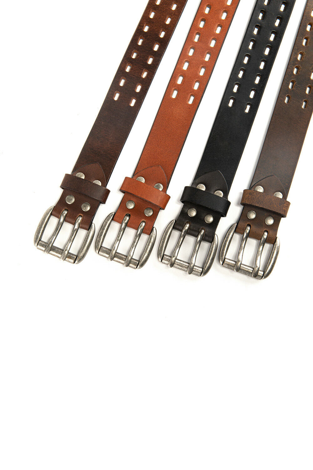 Men’S Top Grain Leather Belts for Men Genuine Solid Belt Workmen 1.5Inch Width