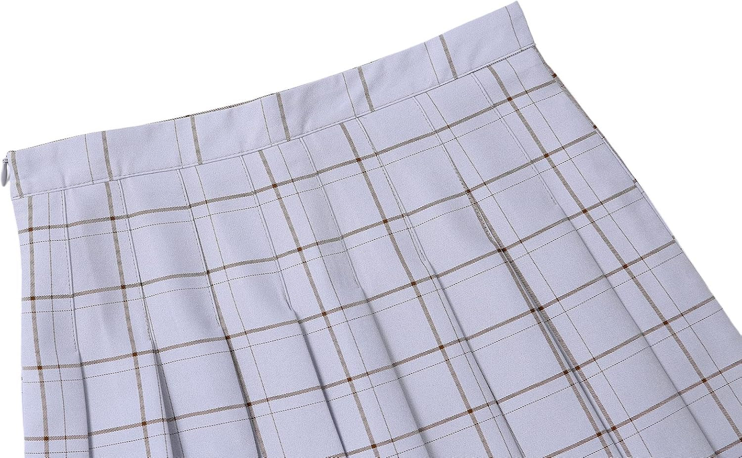 Women Girls Short High Waist Pleated Skater Tennis Skirt