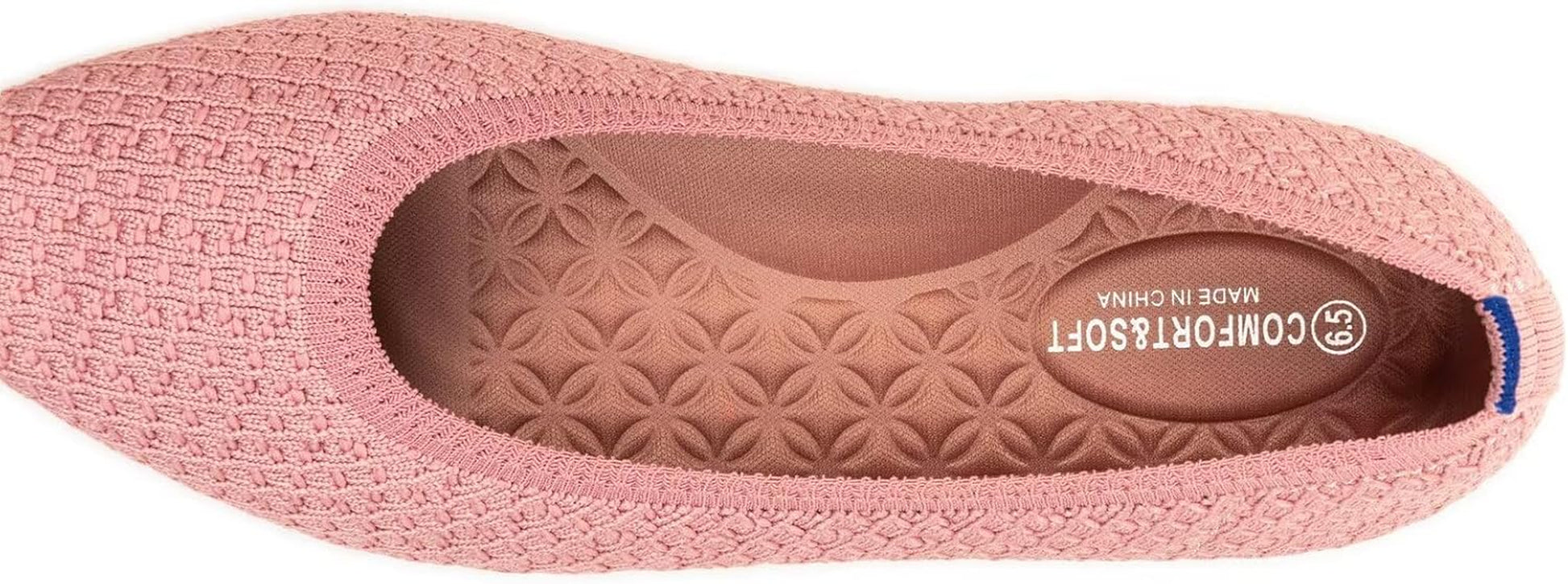 Womens Pointed Toe Flats Knit Dress Shoes Comfort Women Shoes Slip on Shoes for Woman Classic Softable Shoes Low Wedge