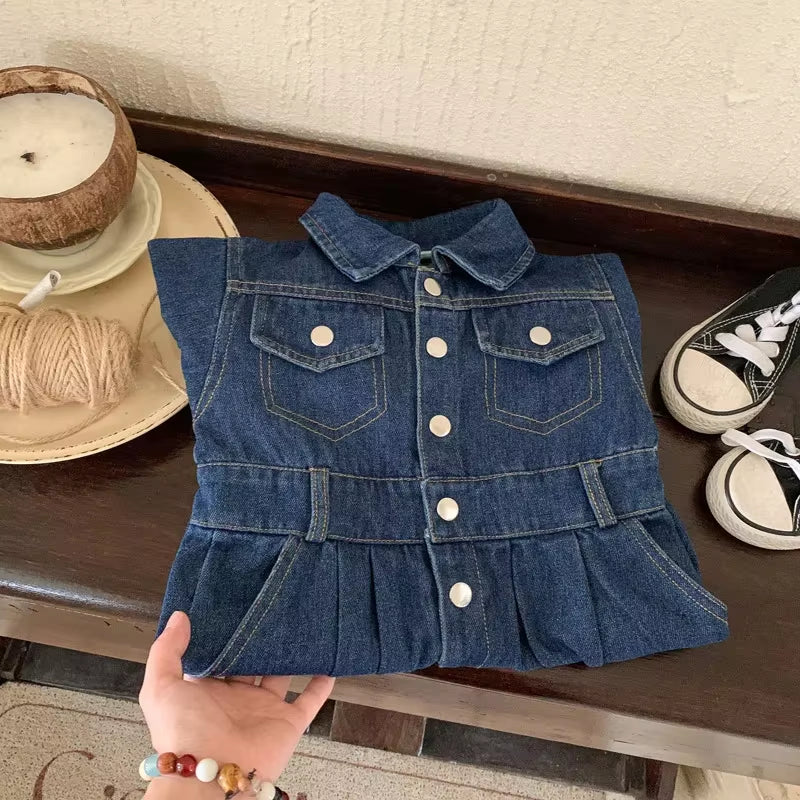 2024 Baby Toddler Jeans Romper Boy Girl Denim Overalls Fashion Children One Piece Pants Long Sleeve Jumpsuit Casual Child Kids