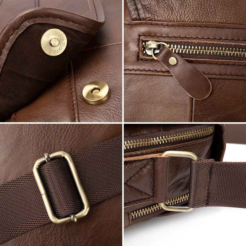 MVA Men'S Genuine Leather Bag Crossbody Bags for Men Messenger Bag Men Leather Fashion Men'S Shoulder Bags Male Handbags 1121
