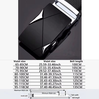 Men Belts Automatic Buckle Belt Genune Leather High Quality Black Male Belts for Men Leather Strap Casual Buises for Jeans