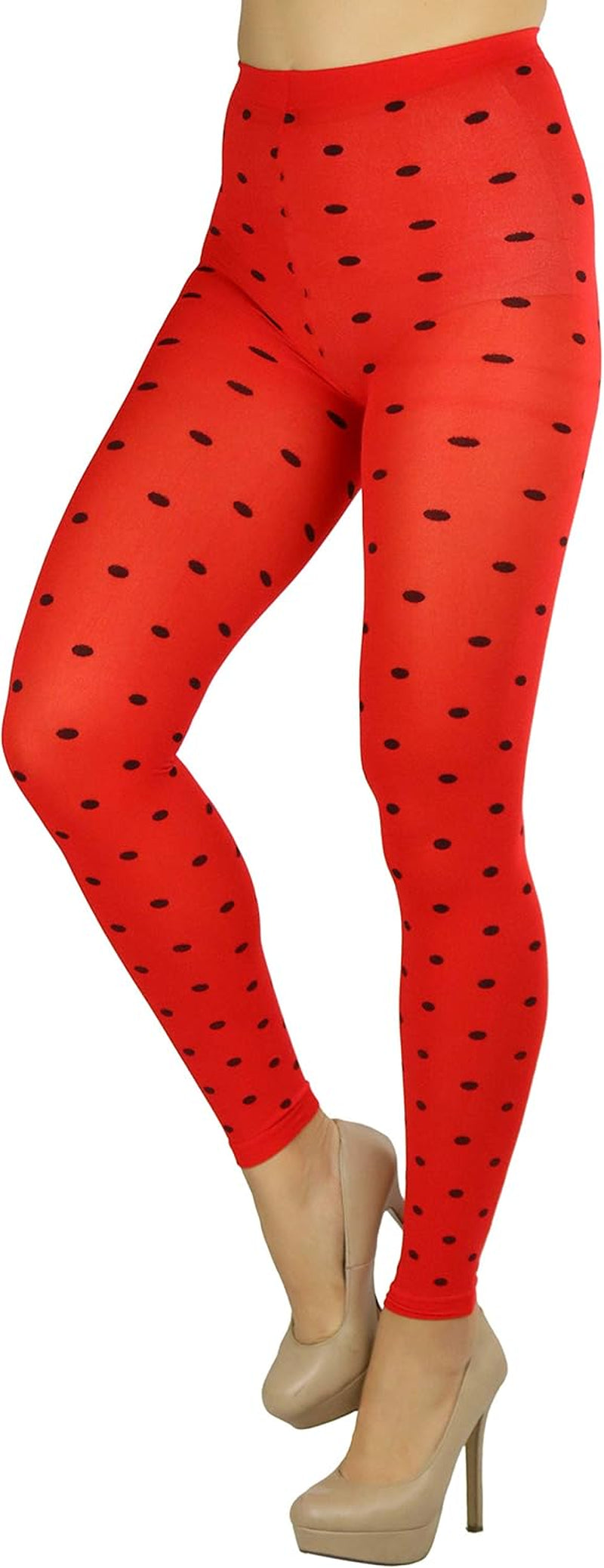 Women'S Opaque Ankle Long Nylon Footless Fun Tights Pantyhose