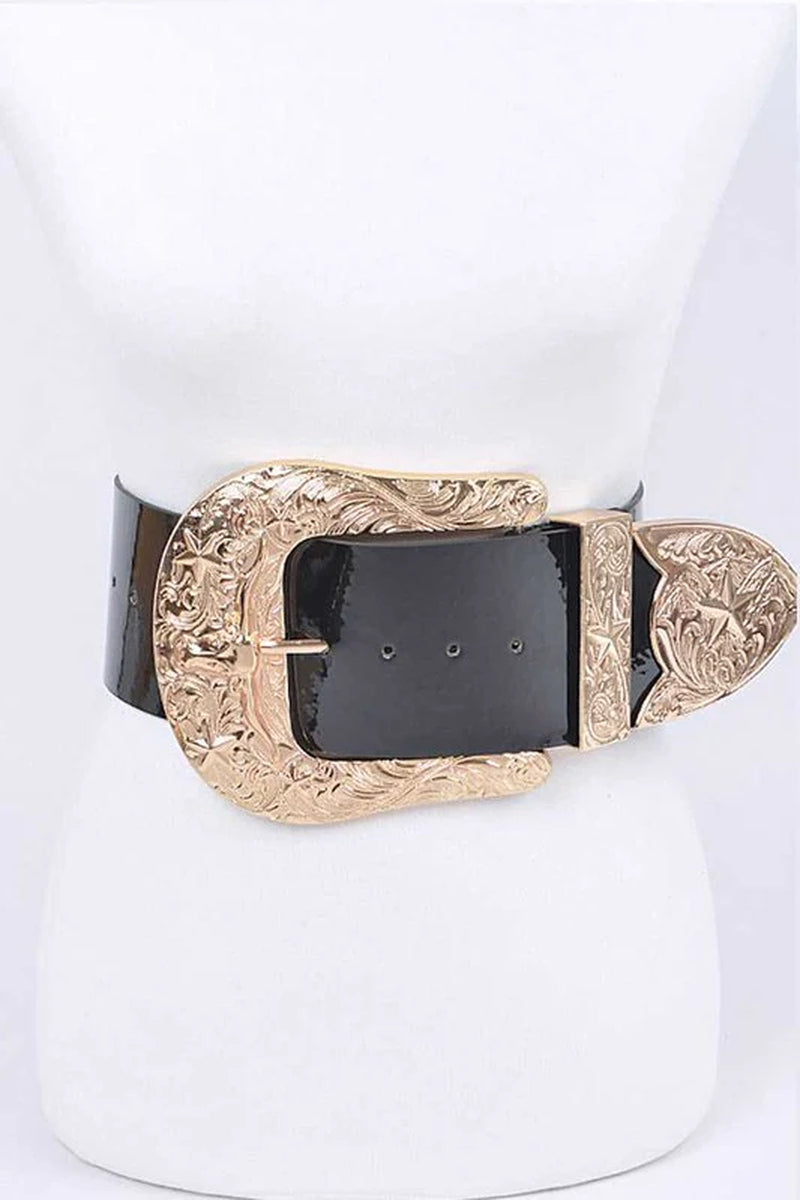 Patent Leather Statement Oversize Belt