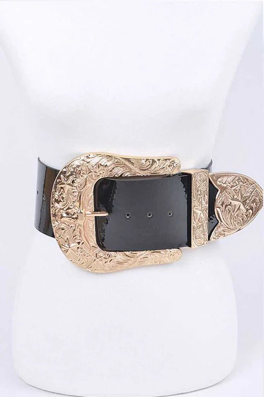 Patent Leather Statement Oversize Belt