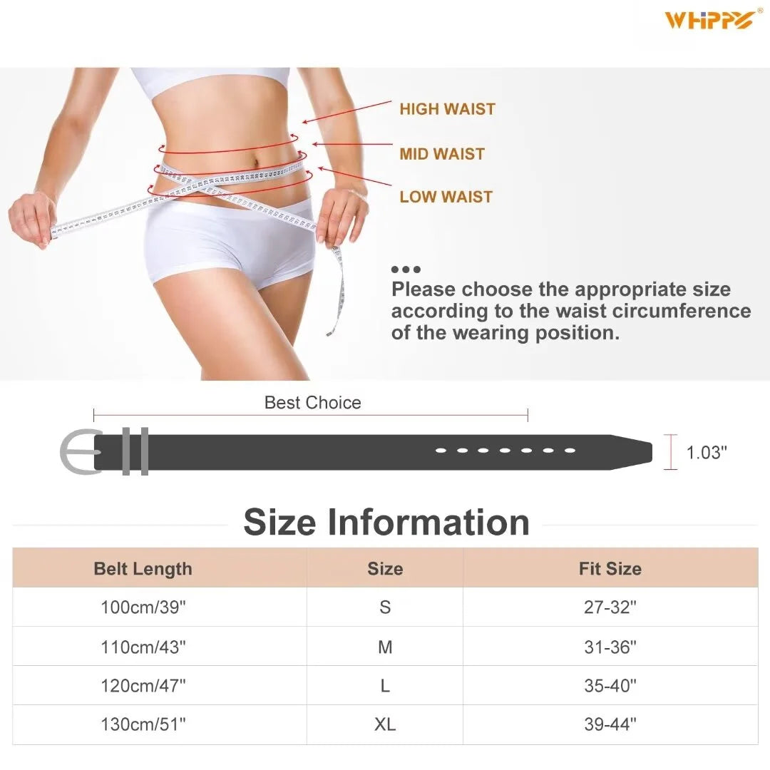Women Leather Belts Ladies Dresses Belt for Jeans 2 Pack