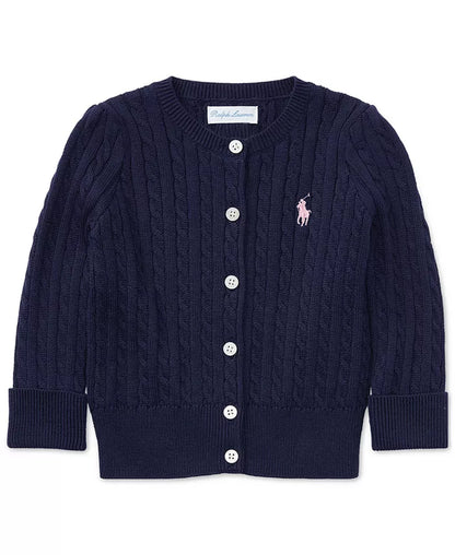 Baby Girls Cable-Knit Cotton Cardigan