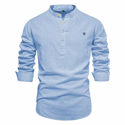 New Spring Cotton Social Shirt Men Solid Color High Quality Long Sleeve Shirt for Men Lapel Casual Social Men'S Shirts