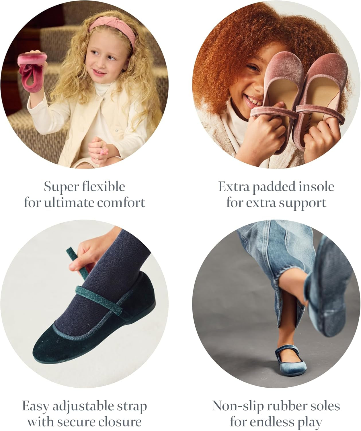 Mary Jane Shoes for Girls – Classic & Comfortable Dress Shoes for Toddlers & Kids – Perfect Flats for School, Play, and Special Occasions (Velvet)
