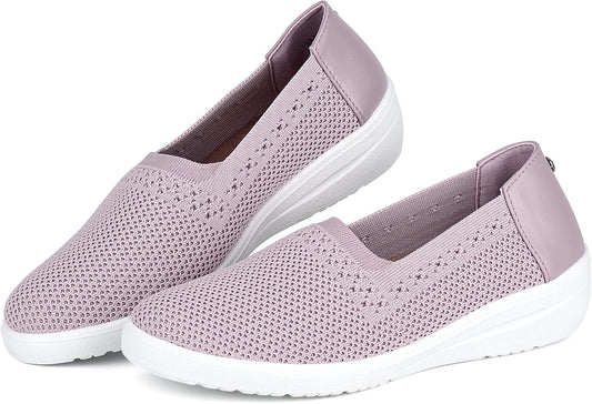 Women'S Lightweight Shoes Breathable Casual Walking Orthopedic Slip on Walking Shoes