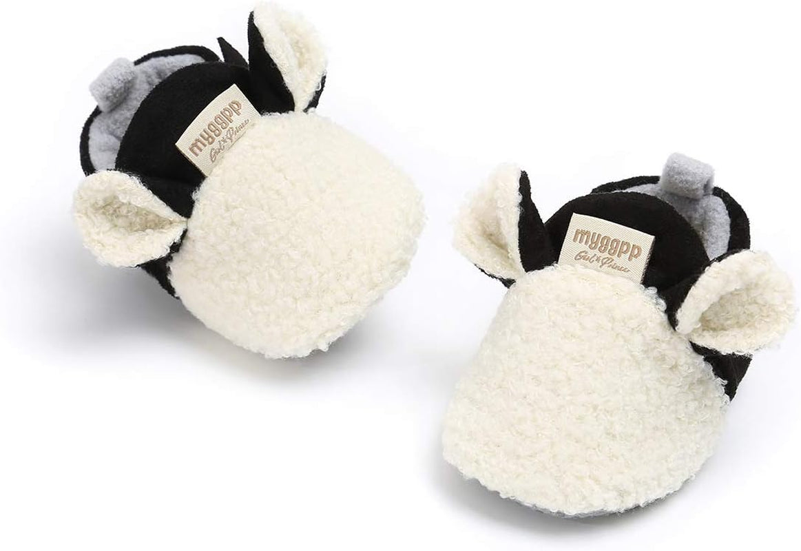 Baby Boy Girl Fleece Booties Newborn Cozy Winter Warm Socks Toddler Non-Slip Soft Sole Crib Shoes…
