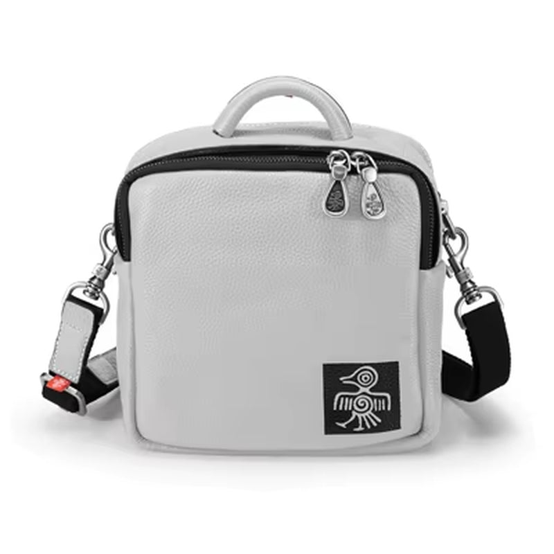 Casual Crossbody Square Bags Ladies Soft Cowhide Genuine Leather Both Sides Zipper Women'S Shoulder Handbags