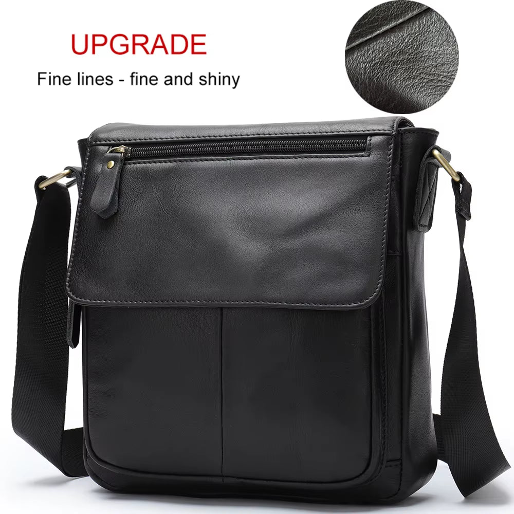 MVA Men'S Genuine Leather Bag Crossbody Bags for Men Messenger Bag Men Leather Men'S Shoulder Bags Male Man Handbags 819