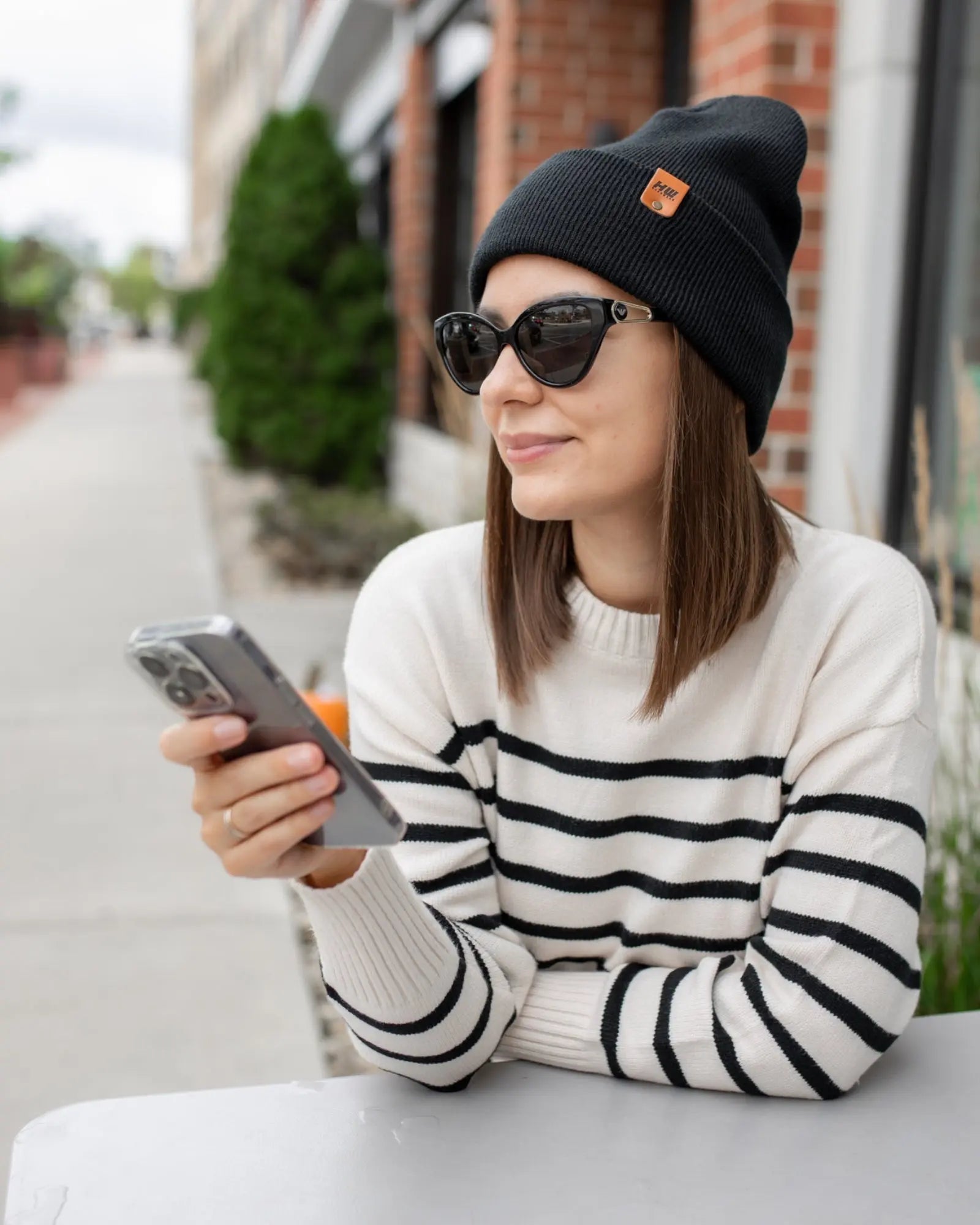 HAAKWEAR Knit Cuffed Classic Beanie / Hat - Charcoal Black, Made in USA