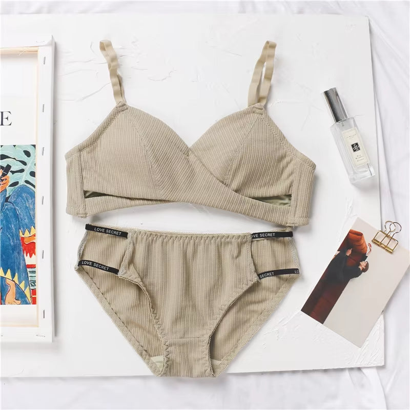 Women Bra and Panties Set Cotton Panties Push up Bras Low Rise Underwear Set Women Sexy Lingerie Set Intimates