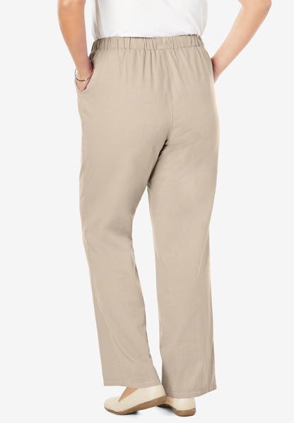 Women'S plus Size Drawstring Denim Wide-Leg Denim Pant