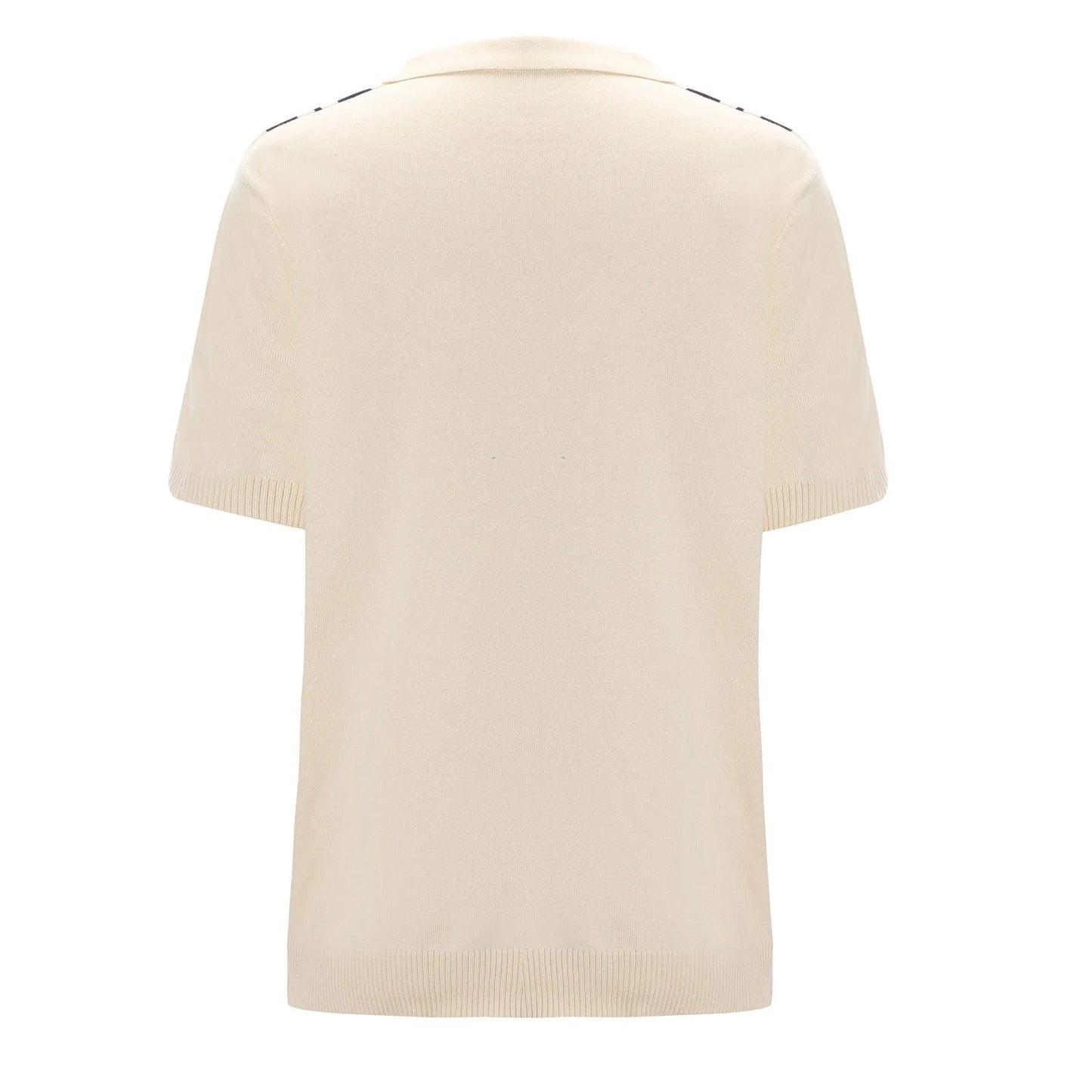 Men'S Short Sleeve Shirt Knit Striped Lapel Shirt Tops