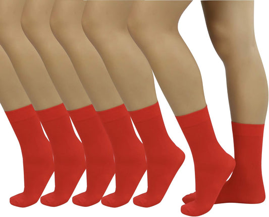 Womens Pack of 6 Trouser Solid Print Anklet Socks