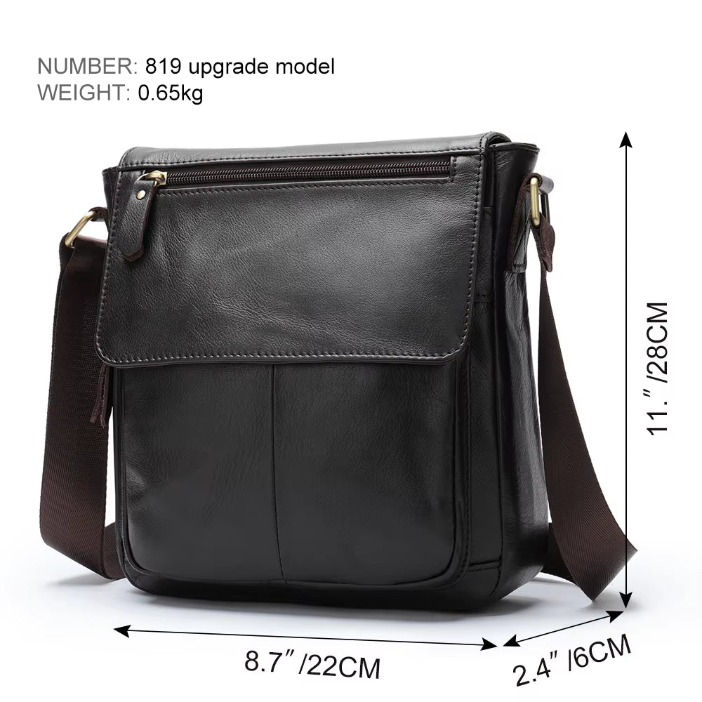 MVA Men'S Genuine Leather Bag Crossbody Bags for Men Messenger Bag Men Leather Men'S Shoulder Bags Male Man Handbags 819