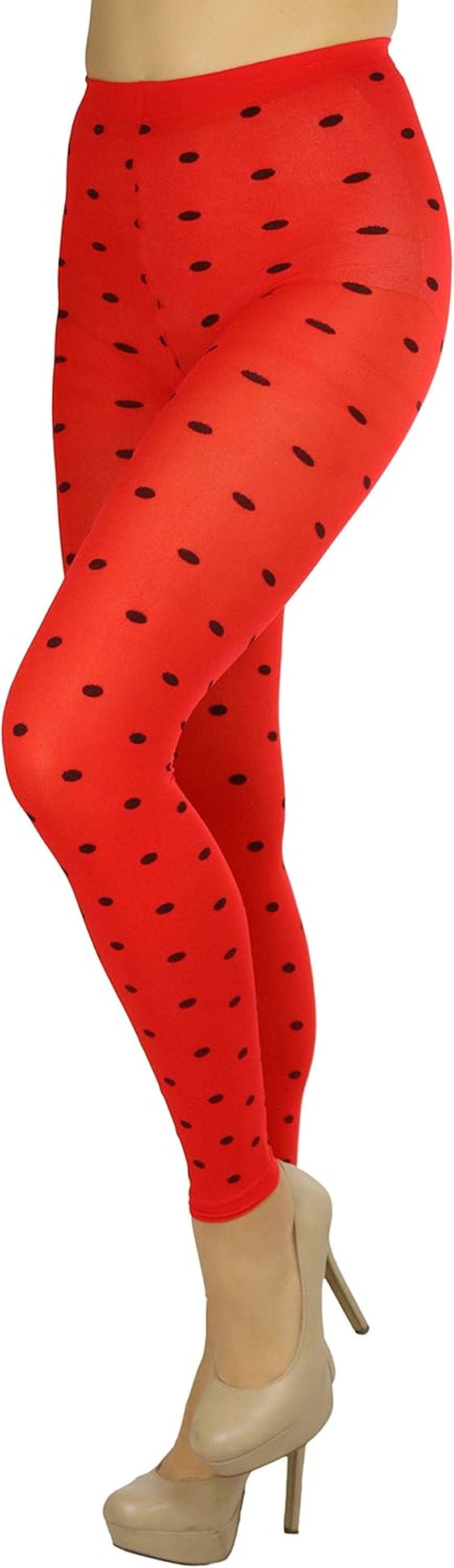 Women'S Opaque Ankle Long Nylon Footless Fun Tights Pantyhose