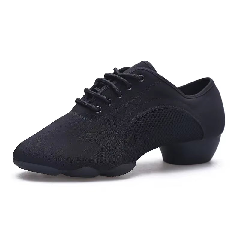 Durable Skidproof Ballroom Dancing Dance Sneakers for Men Women Sport Lightweight Students Girls Boys Training Jazz Street Shoes