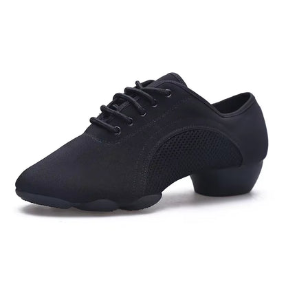 Durable Skidproof Ballroom Dancing Dance Sneakers for Men Women Sport Lightweight Students Girls Boys Training Jazz Street Shoes