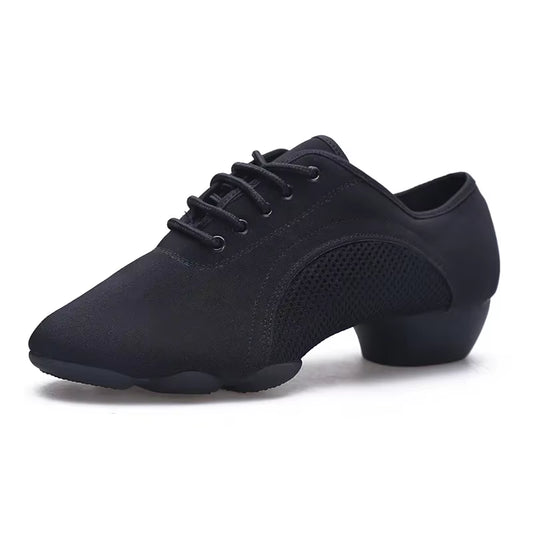 Durable Skidproof Ballroom Dancing Dance Sneakers for Men Women Sport Lightweight Students Girls Boys Training Jazz Street Shoes